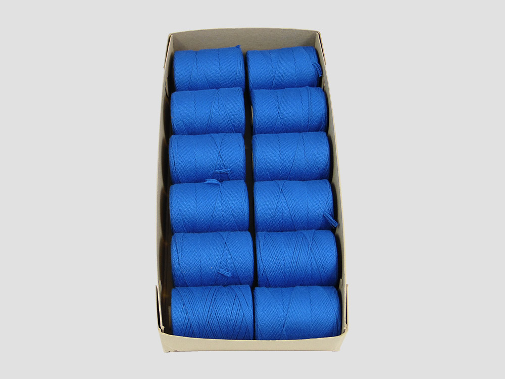 Katoenen rolladetouw kleur blauw 250 gr